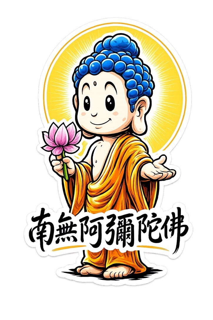 KentsTalk 阿彌陀佛貼紙作品